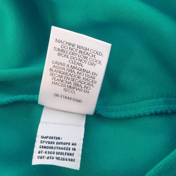 Spyder Kyds Girls Teal Shimmer Bug Fleece Half Zip Sweatshirt SZ XL - Picture 10 of 10